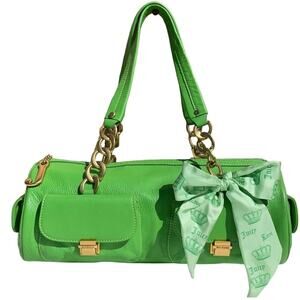 Juicy Couture Vintage Green & Gold Barrel Bag